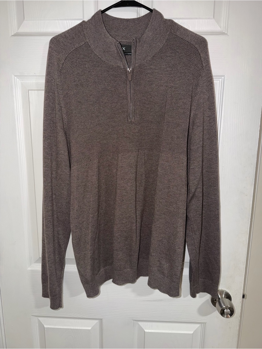 FLEX Men’s XXL Brown Quarter Zip Knit Sweater Pullover